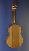 Lacuerda, Model 63 M, short scale classical guitar cedar, mahogany, scale 63 cm, back view