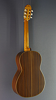 Ricardo Moreno, Model 2a classical guitar spruce or cedar top, mahogany dark stained, scale 65 cm, back view