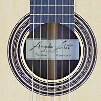 Angelo Vailati, classical guitar, spruce, rosewood, year 2015, rosette, label