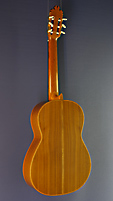 Antonio Ariza classical Spanish guitar with spruce top and walnut bak and sides, year 1998, back view