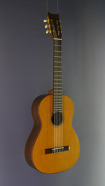 Eugenio Riba, classical guitar, cedar, rosewood, scale 64 cm, year 2016