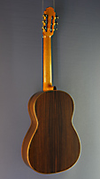 Friedemann Beck, classical guitar with cedar top and back and sides made of rosewood, 65 cm scale, year 2021, back side