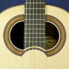 Rosette and label of a classical guitar, Francisco Simplicio model built by Reiner Hein