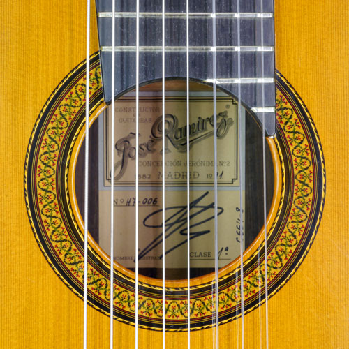 Rosette of a classical guitar built by José Ramirez