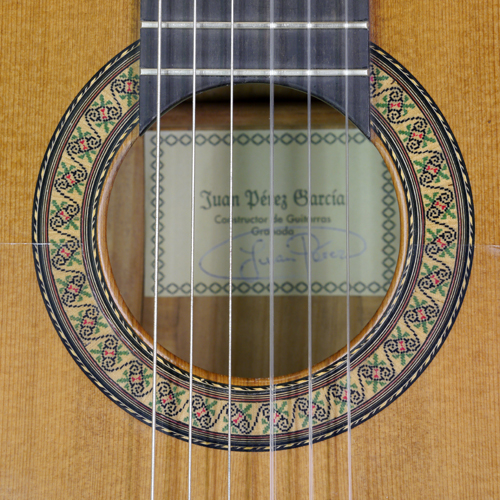 Rosette of a classical guitar built by Juan Pérez Garcia