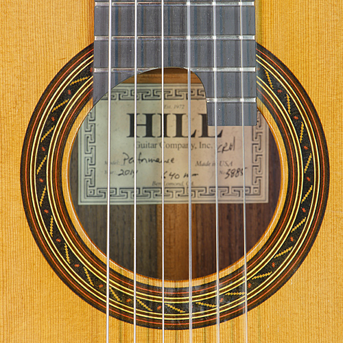 KKenneth Hill Performance, classical guitar, Double top cedar, rosewood, scale 64 cm, year 2014, rosette, label