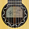 Rosette and label of a classical guitar built by Matthias Hartig - Matteo Guitars