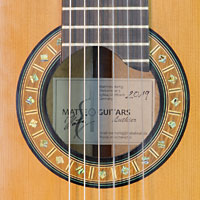 Matthias Hartig - Matteo Guitars, classical guitar made of cedar and maple in 2019, scale 65 cm, rosette and label