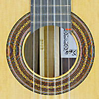 Ohan Ummetler Luthier guitar cedar rosewood, built in 2023, rosette. label