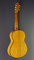 Rolf Eichinger luthier guitar spruce, birdseye maple, year 1996, scale 65 cm, back view