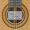 Stefanos Poligenis luthier guitar cedar, rosewood, year 2017, rosette, label