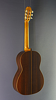 Classical guitar built in 2018 by Vladimir Druzhinin, made of spruce and Malaysian Blackwood, back side