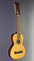Vintage Paul Brett Signature 12-string Acoustic Reisegitarre, massive Sitka Fichtendecke, Mahagoni an Zargen und Boden, Mensur 54,6 cm, mit Fishman Tonabnhemer