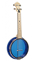 Gold Tone Konzert-Ukulele-Banjo aus Acryl,transparent blau