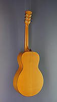 Faith Mercury Electro Natural steel-string guitar, Parlour form, spruce, mahogany, pickup, back view