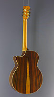 Faith Venus steel-string guitar Grand Auditorium form, spruce, rosewood, cutaway, Fishman Ink pickup, back view