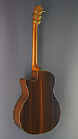 Furch G 23 LC acoustic guitar, Grand Auditorium form, spruce, cocobolo, cutaway, L.R.Baggs Anthem pickup system, back view