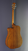 James Neligan steel-string guitar Dreadnought, mahogany, cutaway, Fishman pickup, back view