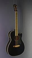 James Neligan steelstring acoustic guitar in Mini Jumbo Form, spruce, mahogany, black finished, pickup, cutaway
