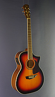 Samick SGW steel-string guitar, OM form, cutaway, pickup, sunburst