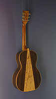 Tanglewood steel-string guitar in Parlour form, spruce, mango, back view